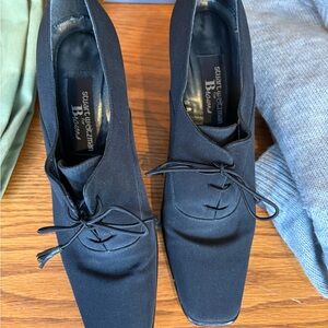 Stuart Weitzman Black Lace-Up Boots